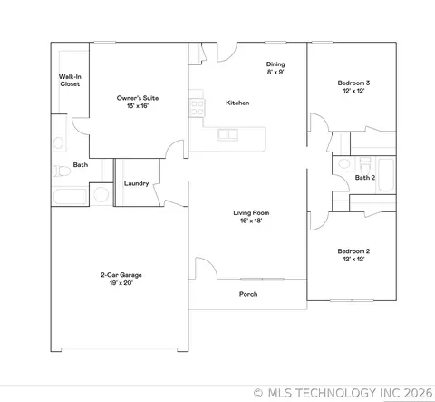 Floorplan - 1636 E Gary St, Broken Arrow, OK 74012 photo 1 of 1