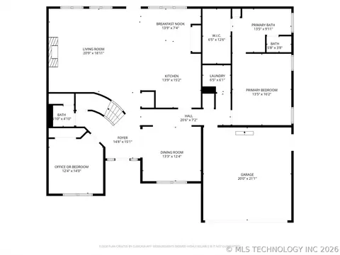 Floorplan - 8622 E 100th Pl, Tulsa, OK 74133 photo 2 of 3