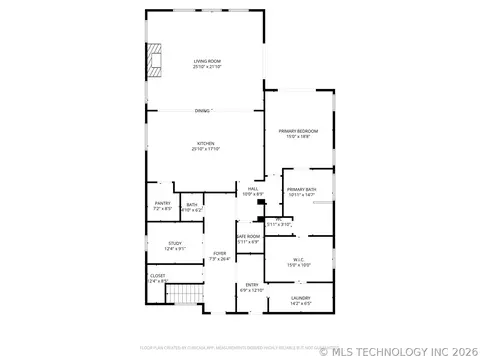 Floorplan - 1424 E 37th St, Tulsa, OK 74106 photo 1 of 2