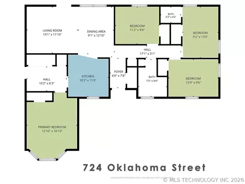 Floorplan - 724 Oklahoma, Morrison, OK 73061 photo 1 of 1