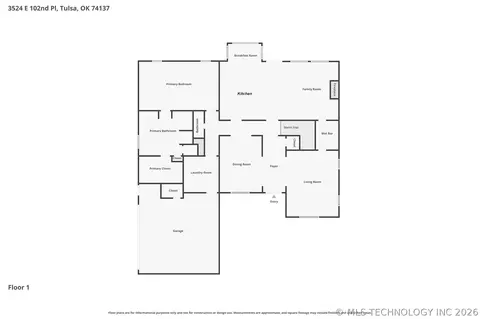Floorplan - 3524 E 102nd Pl, Tulsa, OK 74137 photo 2 of 3