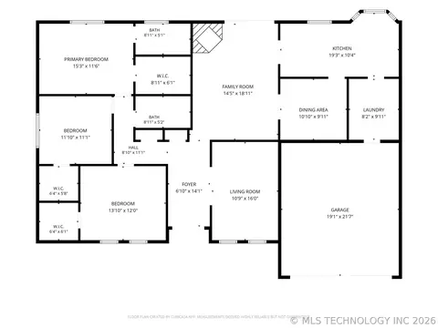 Floorplan - 6828 E 47th St, Tulsa, OK 74145 photo 1 of 1