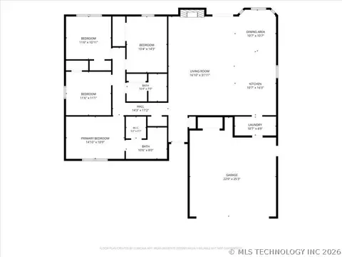 Floorplan - 1200 S 28th St, Broken Arrow, OK 74014 photo 1 of 1