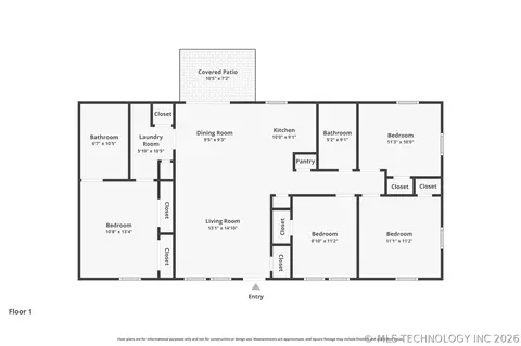 Floorplan - 4237 E Young Pl, Tulsa, OK 74115 photo 1 of 1
