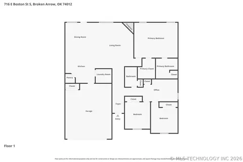 Floorplan - 716 E Boston St, Broken Arrow, OK 74012 photo 1 of 1