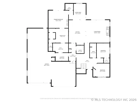 Floorplan - 2405 E 26th St, Tulsa, OK 74114 photo 2 of 3