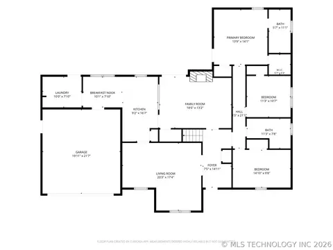 Floorplan - 6121 E 52nd Pl, Tulsa, OK 74135 photo 2 of 3