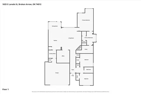 Floorplan - 1825 E Laredo St, Broken Arrow, OK 74012 photo 1 of 1