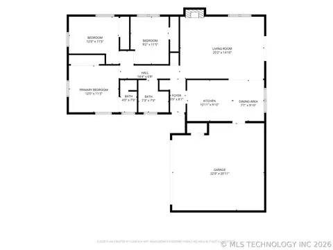 Floorplan - 8634 E 38th Pl NE, Tulsa, OK 74146 photo 1 of 1
