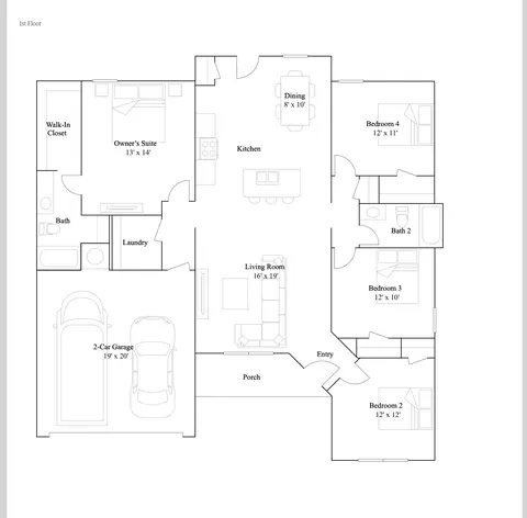 Floorplan - 1620 E Ithaca St, Broken Arrow, OK 74012 photo 1 of 1