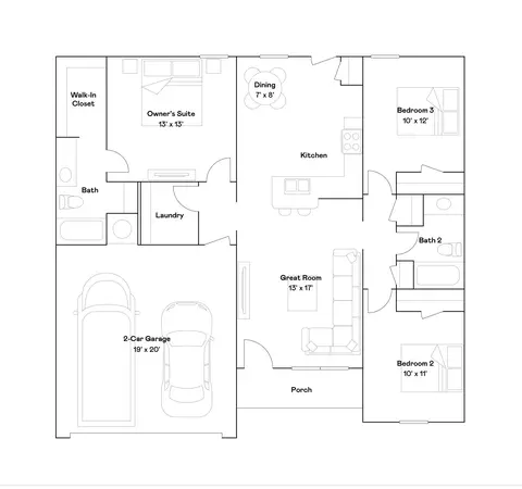 Floorplan - 29076 E 80th Ct S, Broken Arrow, OK 74014 photo 1 of 1