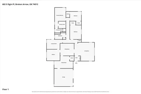 Floorplan - 602 Elgin Pl, Broken Arrow, OK 74012 photo 1 of 1