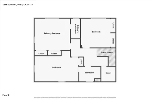 Floorplan - 1218 E 30th Pl, Tulsa, OK 74114 photo 2 of 3