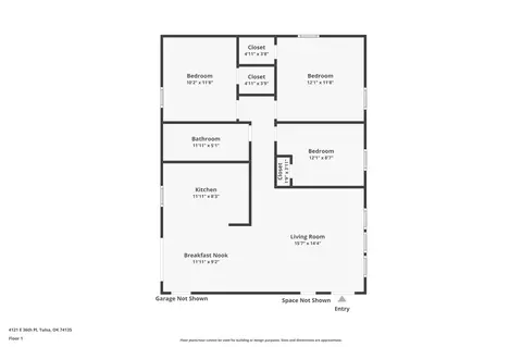 Floorplan - 4121 E 36th Pl, Tulsa, OK 74135 photo 1 of 1