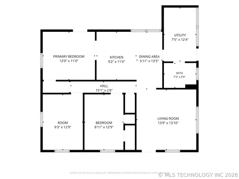 Floorplan - 404 E Beach St, Henryetta, OK 74437 photo 1 of 1