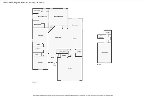 Floorplan - 3630 E Berkeley St, Broken Arrow, OK 74014 photo 1 of 3