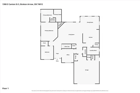 Floorplan - 1300 E Canton St, Broken Arrow, OK 74012 photo 2 of 3