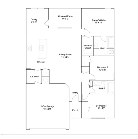 Floorplan - 1608 E Ithaca St, Broken Arrow, OK 74012 photo 1 of 1