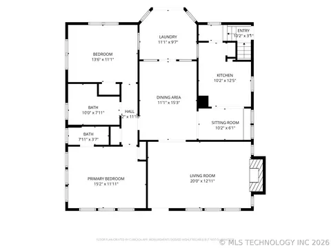 Floorplan - 1844 E 16th Pl, Tulsa, OK 74104 photo 3 of 3