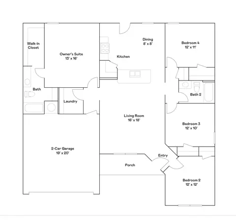 Floorplan - 29017 E 80th Pl S, Broken Arrow, OK 74014 photo 1 of 1