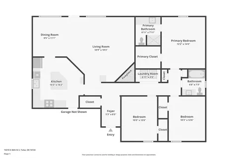 Floorplan - 14210 E 36 St, Tulsa, OK 74134 photo 1 of 1