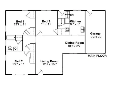 Floorplan - 2528 S Walnut St, Springfield, IL 62704 photo 2 of 3
