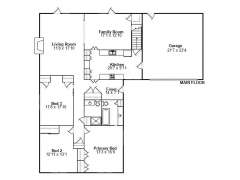 Floorplan - 1613 Denison Dr, Springfield, IL 62704 photo 1 of 2