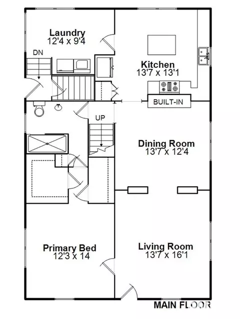 Floorplan - 1023 Broadway St, Lincoln, IL 62656 photo 1 of 3