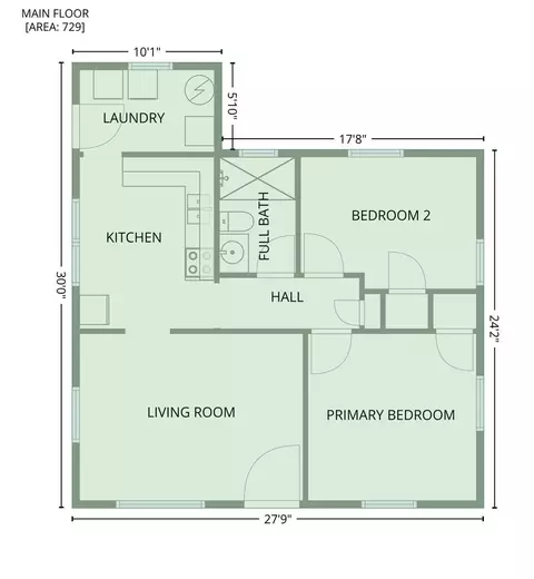 Floorplan - 3012 Louise Ln, Springfield, IL 62702 photo 2 of 2