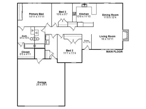 Floorplan - 2632 Steiler Pl, Springfield, IL 62703 photo 1 of 1