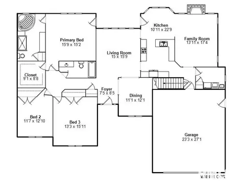 Floorplan - 3924 Old Mill Ln, Springfield, IL 62711 photo 1 of 2