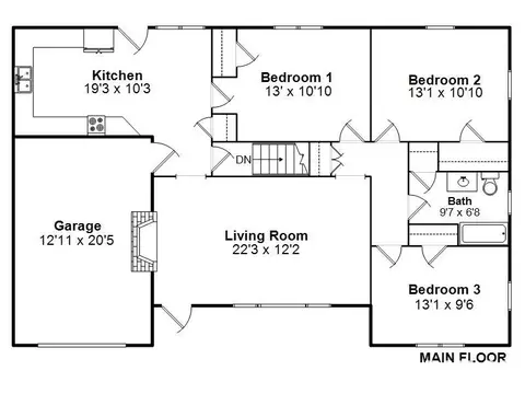 Floorplan - 1913 E Hood St, Springfield, IL 62703 photo 1 of 2