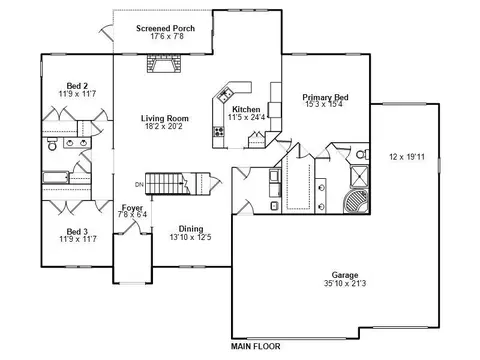 Floorplan - 6421 Winterberry Ln, Springfield, IL 62712 photo 1 of 2