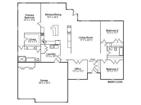 Floorplan - 505 Willows Ave, Chatham, IL 62629 photo 1 of 1