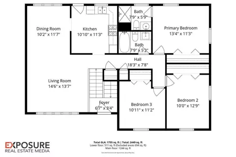 Floorplan - 2308 Tamaroa Trl, Springfield, IL 62702 photo 1 of 3