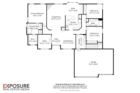 Floorplan - 2601 Chicory Dr, Springfield, IL 62711 photo 3 of 5