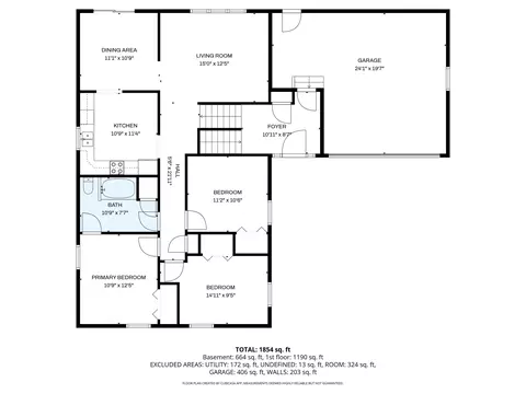Floorplan - 408 S Eastern Ave, Minier, IL 61759 photo 1 of 3
