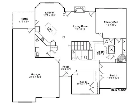 Floorplan - 1621 Hoechester Rd, Springfield, IL 62712 photo 2 of 2