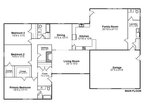 Floorplan - 6105 Farrier Pl, Springfield, IL 62712 photo 1 of 1