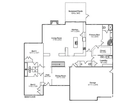 Floorplan - 2312 W Laurel Ave, Springfield, IL 62704 photo 1 of 2