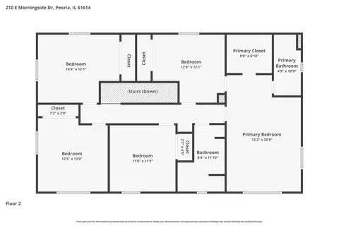 Floorplan - 210 E Morningside Dr, Peoria, IL 61614 photo 2 of 3