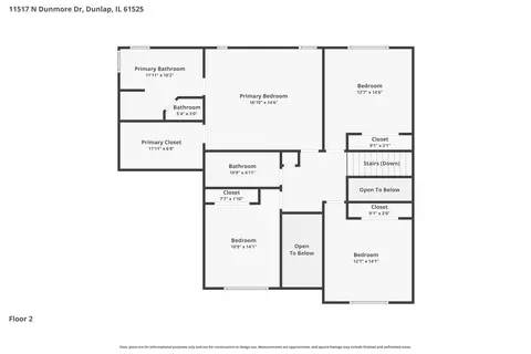 Floorplan - 11517 N Dunmore Dr, Dunlap, IL 61525 photo 2 of 4
