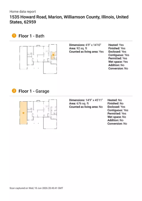Floorplan - 1535 Howard Rd, Marion, IL 62959 photo 6 of 9
