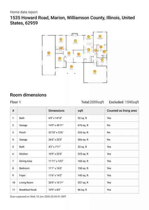Floorplan - 1535 Howard Rd, Marion, IL 62959 photo 7 of 9