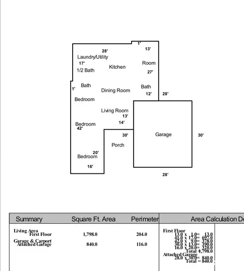 Floorplan - 1408 Mchaney St, Eldorado, IL 62930 photo 1 of 1