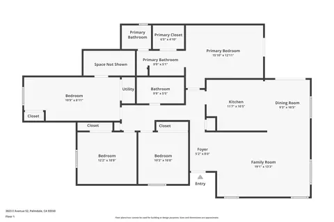 Floorplan - 3023 Avenue S2 E, Palmdale, CA 93550 photo 1 of 1