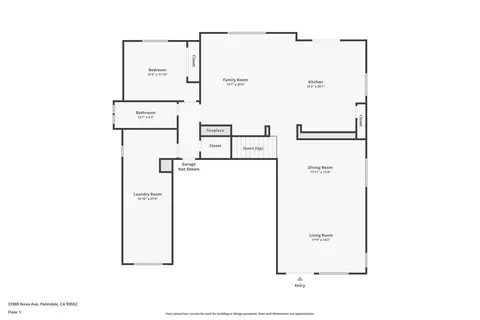 Floorplan - 37809 Nova Ave, Palmdale, CA 93552 photo 1 of 3