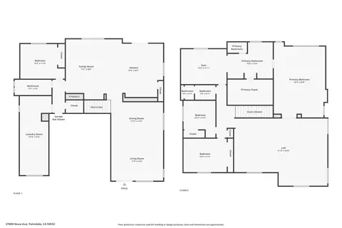 Floorplan - 37809 Nova Ave, Palmdale, CA 93552 photo 3 of 3