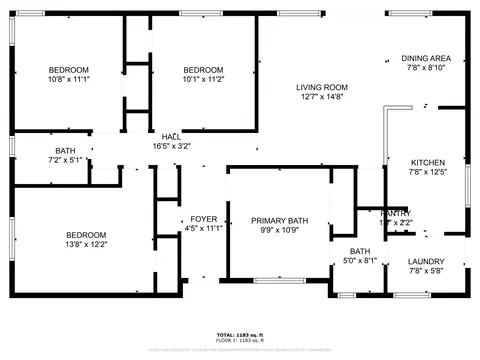 Floorplan - 45309 Andale Ave, Lancaster, CA 93535 photo 1 of 1