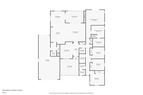 Floorplan - 4007 Saddle Dr, Palmdale, CA 93551 photo 1 of 1